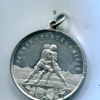 Svizzera, Losanna: medaglia 1880 "Patrie Force Amitiè", gr. 11,80. Diametro 33 mm.
