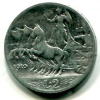 Vittorio Emanuele III (1900-1943): 2 lire 1908 "Quadriga Veloce" (Gigante#99)
