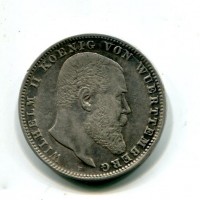 Germania, Wurttemberg, Guglielmo II (1891-1918): 5 marchi 1908-F (Jaeger#176)
