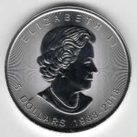Canada, Elisabetta II (1952-2022): 5 dollari 2018 "30° Anniversario"
