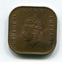 Malaya, Giorgio VI (1936-1952): 1 cent. 1943 (KM#6)
