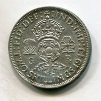 Gran Bretagna, Giorgio VI (1936-1952): 2 scellini 1943 (Spink#4081)