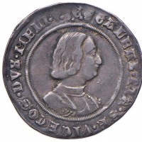 Milano, Galeazzo Maria Sforza (1468-1476): grosso da 8 soldi (MIR,184#203/1; Crippa#9; CNI#97-104), grammi 3,81