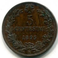 Umberto I (1878-1900): 5 cent.1895 (Gigante#51)
