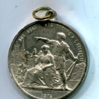 Svizzera, Losanna: medaglia 1876 "Tiro Federale", gr. 12,65. Diametro 33 mm.
