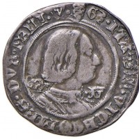 Milano, Galeazzo Maria Sforza (1468-1476): grosso da 4 soldi (MIR,184#206/1; Crippa#12; CNI#105-107), grammi 2,65