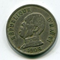 Haiti, Repubblica (dal 1863): 50 centesimi 1908 (KM#56)