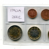 Italia 2002: serie euro, confezionata da privati
