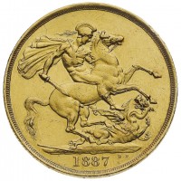Gran Bretagna, Vittoria (1837-1901): 2 sterline 1887 (Spink#3865)