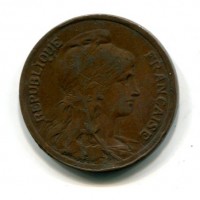 Francia, Terza Repubblica (1871-1940): 10 centesimi 1916 stella "Dupuis" (Gad#277)