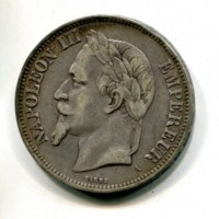 Francia, Napoleone III (1852-1870): 5 franchi 1870-A (Gadoury#739)