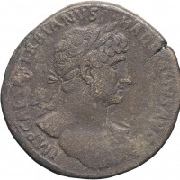 Adriano (117-138 d.C.): sesterzio del 119-120 d.C. "PON MAX TR PP COS III" (RIC,II#254), grammi 27.44, mm 34.5