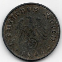 Germania, Terzo Reich (1933-1945): 10 reichspfennig 1941-D (KM#101)
