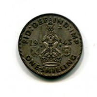 Gran Bretagna, Giorgio VI (1936-1952): 1 scellino 1943 "Scottish" (KM#4083)
