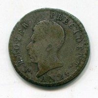 Haiti, Repubblica (1825-1849): 25 centesimi 1827 anno 24 (KM#18.1)