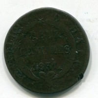Haiti, Repubblica (1825-1849): 2 centesimi 1831 anno 28 (KM#A22)