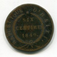 Haiti, Repubblica (1825-1849): 6 centesimi 1849 anno 46 (KM#A22)