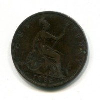 Gran Bretagna, Vittoria (1837-1901): 1 penny 1884 (Spink#3954)

