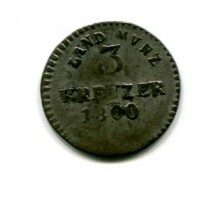 Germania, Hesse-Darmstadt, Ludwig X (1790-1806): 3 kreuzer 1800 (KM#256)