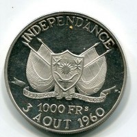 Niger: 1000  franchi 1960 "Indipendenza" (KM#6)