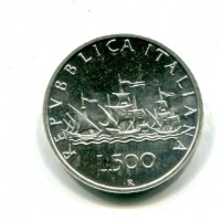 Repubblica Italiana (dal 1946): 500 lire 1999 "Caravelle" (Gigante#38), da confezione zecca
