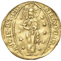 Rodi, Pierre d'Aubusson (1476-1503): zecchino (Friedberg#6), grammi 3.45