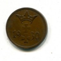 Danzica, Città Libera (1919-1939): 1 pfenning 1930 (KM#140)
