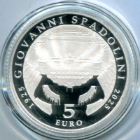 Italia 2025: 5 euro "Giovanni Spadolini" -Proof-, tiratura 4.000 pezzi.
