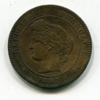 Francia, Terza Repubblica (1871-1940): 10 centesimi 1897-A "Torcia" (Gad#265a), il più raro dei 10 cent. Cérès. Pezzo chiave della serie