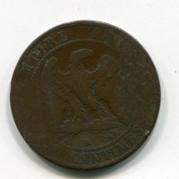 Francia, Napoleone III (1852-1870): 10 centesimi 1854-K (Gadoury#248)