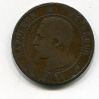 Francia, Napoleone III (1852-1870): 10 centesimi 1854-K (Gadoury#248)