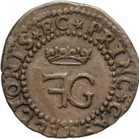 Castiglione delle Stiviere, Francesco Gonzaga (1593-1616): soldo (MIR#193), grammi 1.49, mm 18. Ottima qualità per il tipo di moneta