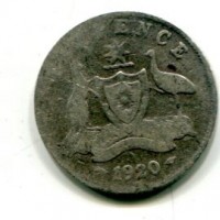 Australia, Giorgio V (1910-1936): 6 pence 1920 (KM#25)
