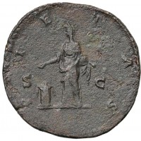 Lucilla (moglie di Lucio Vero): sesterzio "PIETAS SC" (RIC III #1756), peso elevatissimo, grammi 33.21