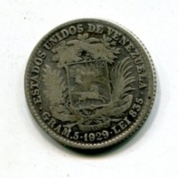 Venezuela: 1 bolivar 1929 (KM#37)