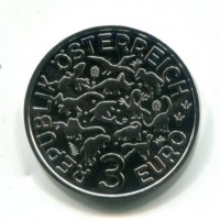 Austria 2021: 3 euro "Argentinosaurus"
