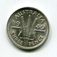 Australia, Giorgio VI (1936-1952): 3 pence 1949 (KM#44)