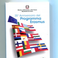 Italia 2022: 2 euro commemorativo "35° Anniversario Programma Erasmus", in coincard ufficiale
