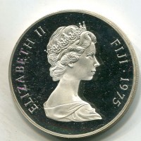 Fiji, Elisabetta II (1952-2022): 25 dollari 1975 "re Cakobau" (KM#37)