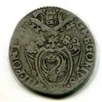 Ancona, Gregorio XIII (1572-1585): testone 1575 (Muntoni#185), gr.9,17