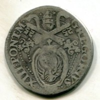 Ancona, Gregorio XIII (1572-1585): testone (Muntoni#211), gr.9,16