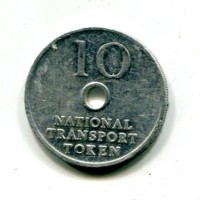 Gran Bretagna: gettone da 10 "National Transport Token"