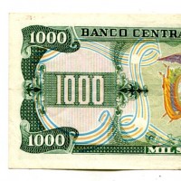 Ecuador: 1000 sucres 29/09/1986 (Pick#125a), scritta
