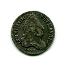Francia, Luigi XIV (1643-1715): 10 soldi 1705-O (Gadoury#133)