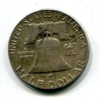 USA: 1/2 dollaro 1954 "Franklin"
