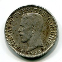 Svezia, Gustaf V (1907-1950): 2 kronor 1936 (KM#787)
