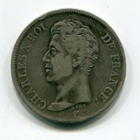Francia, Carlo X (1824-1830): 5 franchi 1826-M (Gadoury#643)