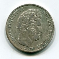 Francia, Luigi Filippo (1830-1848): 5 franchi 1834-M (Gadoury#678)