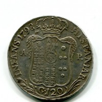 Napoli, Ferdinando IV (1759-1816): piastra 1798-SICILAR- (Gigante#62a), graffio al D/