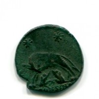 Costantino I (306-337 d.C.): follis "VRBS ROMA" zecca di Costantinopoli 0,78g (RIC,VII#62)